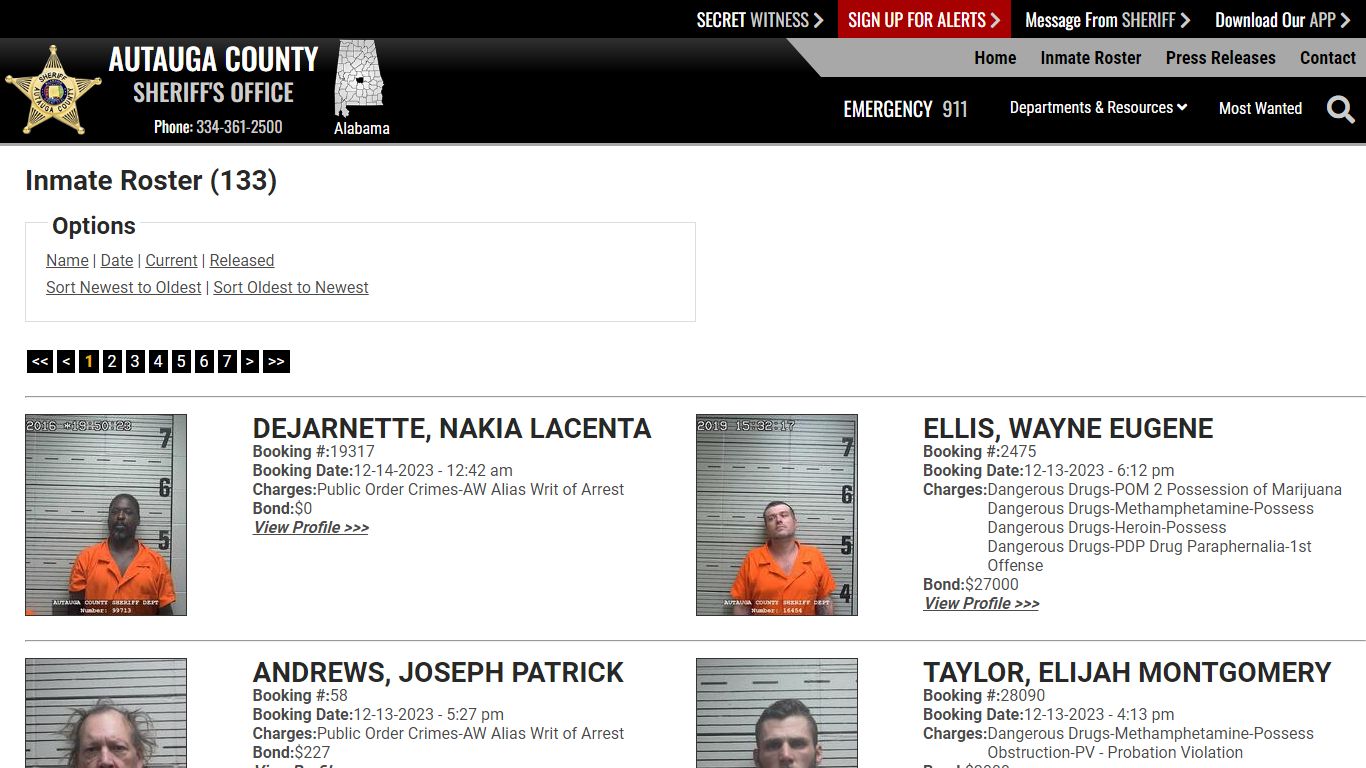Inmate Roster - Current Inmates Booking Date Descending - Autauga ...